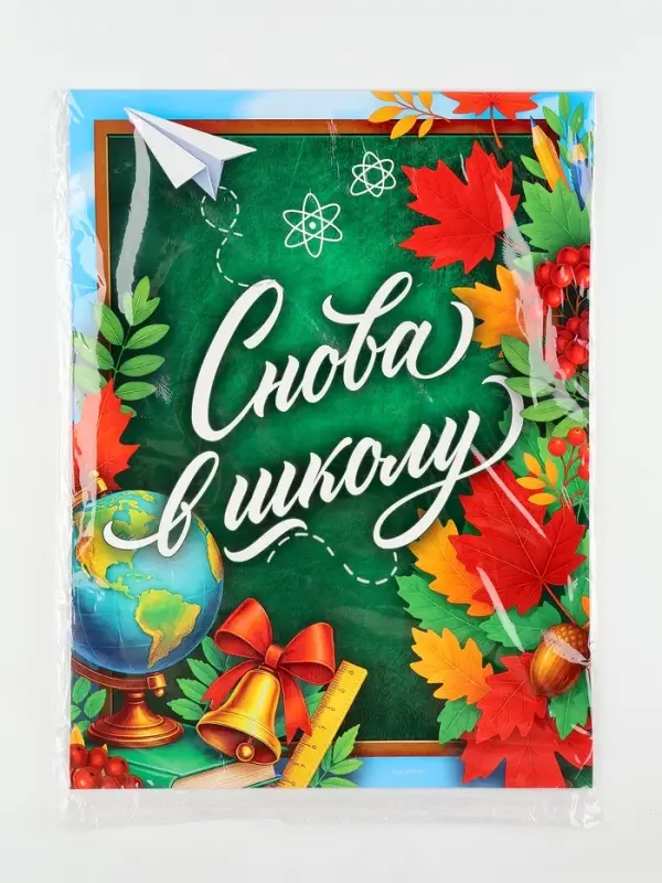Плакат &laquo;Снова в школу&raquo; 30&times;40 см