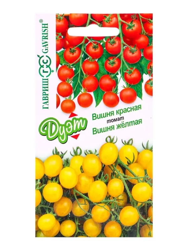 Семена Томат Вишня желтая 0,05 г+Вишня красная 0,05 г автор. серия Дуэт