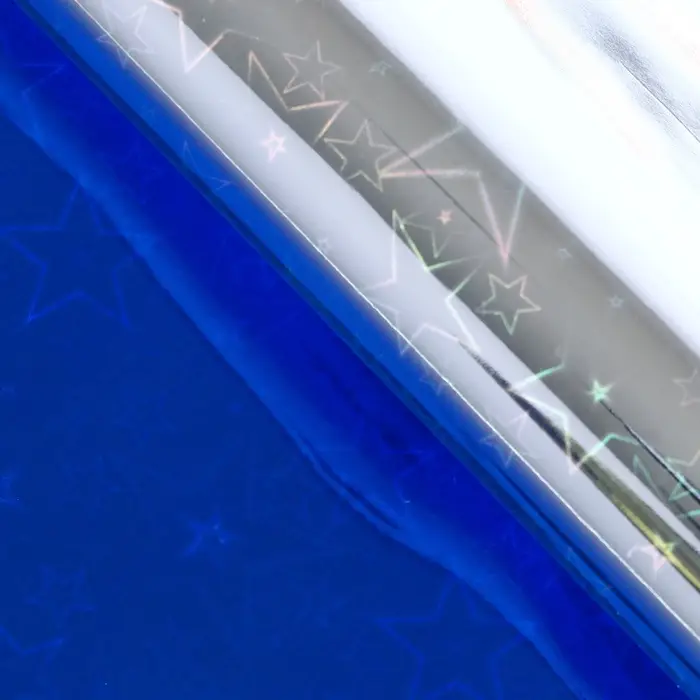 Бумага голографическая «Звездопад», синяя, 70×100 см Бумага голографическая «Звездопад», синяя, 70×100 см