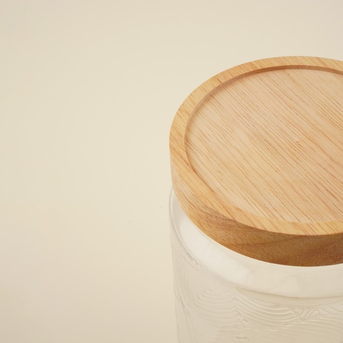 Банка стеклянная для хранения сыпучих продуктов SL Home «Валенсия», 2 л, 12×20 см, с деревянной крышкой Банка стеклянная для хранения сыпучих продуктов SL Home «Валенсия», 2 л, 12×20 см, с деревянной крышкой