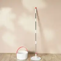 VETTA Набор швабра с круглым ведром, 2 насадки, ABS-пластик, полипропилен, нерж.сталь