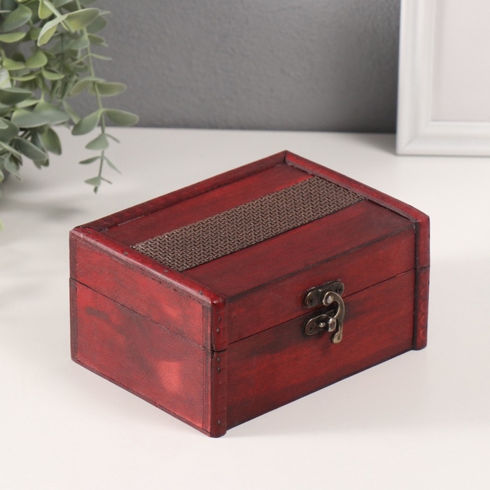 Шкатулка дерево "Текстурная полоса" 11х14,5х7,5 см