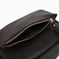 Сумка женская кросс-боди TEXTURA на молнии, 21&times;7&times;13 см, тёмно-коричневая