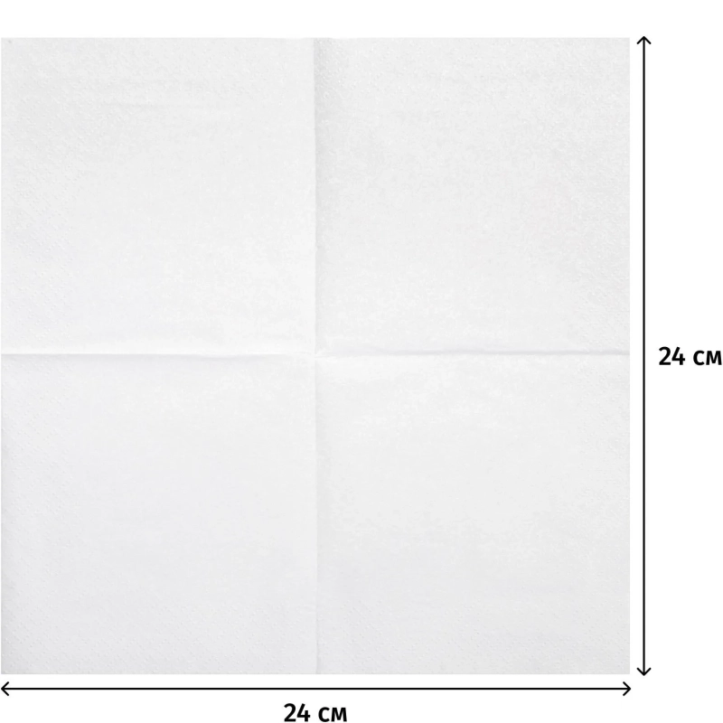 Салфетки бумажные Soffione 2сл 24х24см белые 100шт/уп_Спб