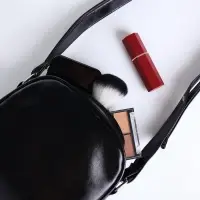 Сумка женская кросс-боди на молнии, 19&times;7&times;18 см, чёрная