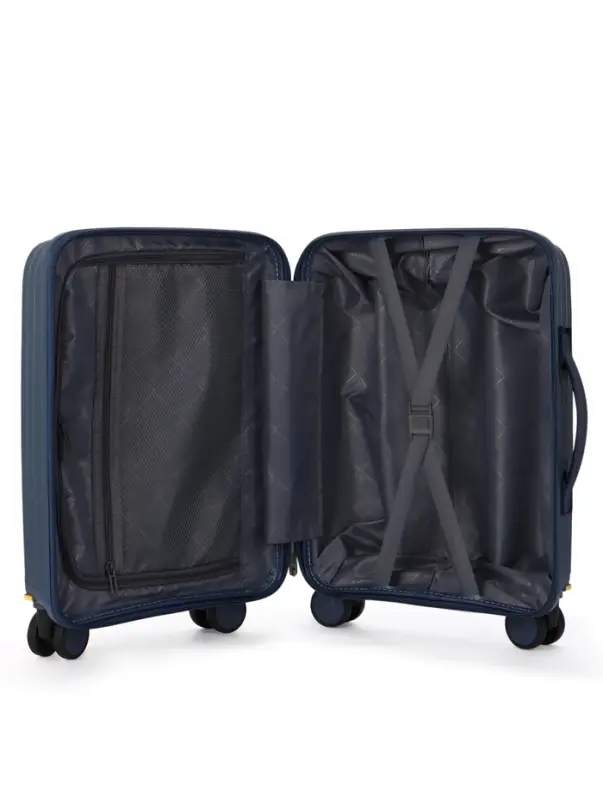 Чемодан на съёмных колёсах, 18", кодовый замок, 33&times;16&times;49 см, синий