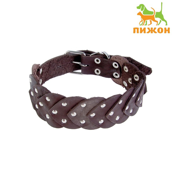 Ошейник кожаный чешуйчатый 60 х 3,5 см, ОШ 43-56 см, микс цветов Ошейник кожаный чешуйчатый 60 х 3,5 см, ОШ 43-56 см, микс цветов