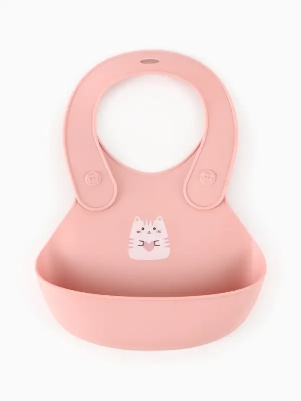 Нагрудник детский, светло-розовый