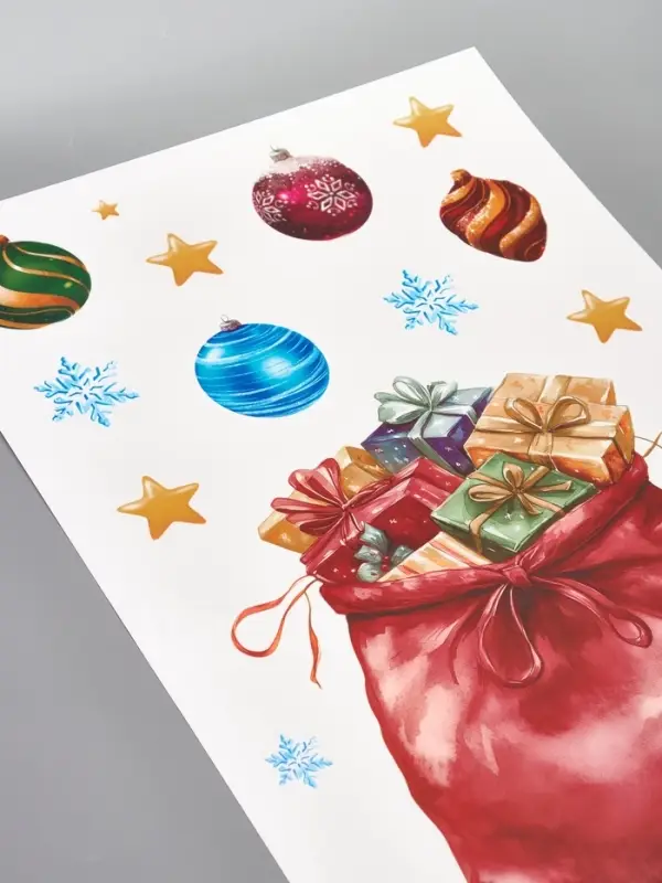 Виниловые наклейки «Новогодняя история», 35 × 50 см, 4 листа Виниловые наклейки «Новогодняя история», 35 × 50 см, 4 листа