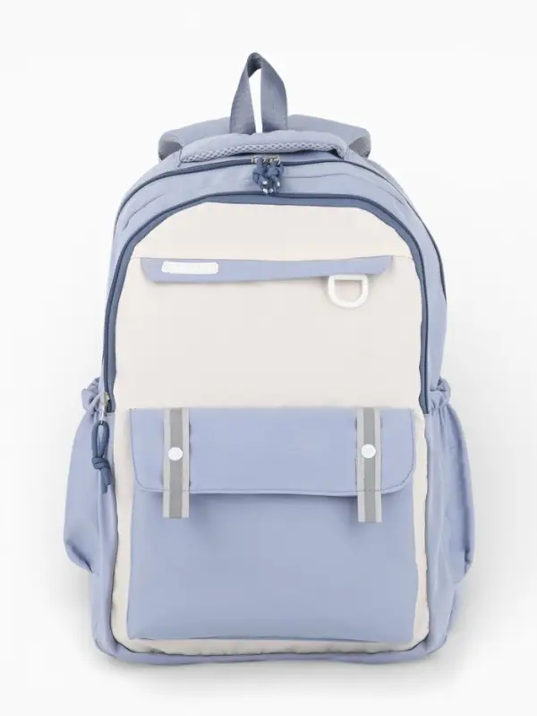 Рюкзак 31*14*44 см, 2 отд. 3 н/карм+пенал, Комби голуб/бел