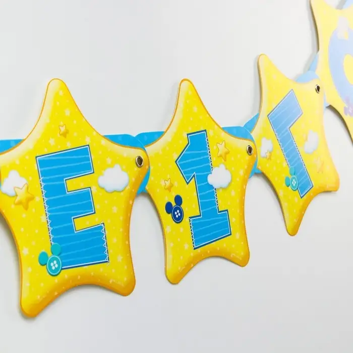 Гирлянда на люверсах «Мне 1 год», длина 140 см, Микки Маус Гирлянда на люверсах «Мне 1 год», длина 140 см, Микки Маус