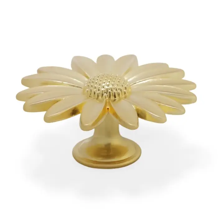 Ручка-кнопка CAPPIO PRO &laquo;Ромашка&raquo; 52&times;52 мм, цвет золото