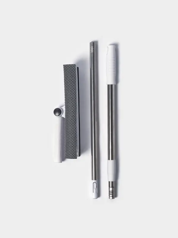 Окномойка с поролоновой насадкой, телескопическая ручка, поворот на 180&deg;, 26&times;3.5&times;98(128)