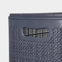 Плетёная корзина для белья с крышкой &laquo;Лён&raquo;, 100 л, 43&times;32&times;80 см, графит