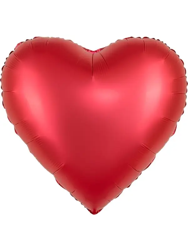 Воздушный шар фольгированный 30" &laquo;Красное сердце&raquo;, сатин