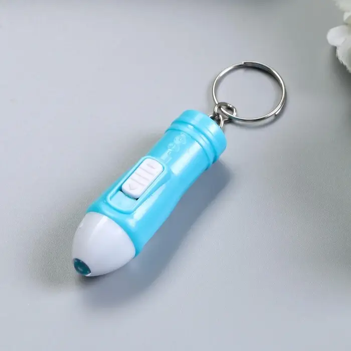 Фонарик брелок для ключей на кольце «Ручка», светит, 5×1×1 см, МИКС Фонарик брелок для ключей на кольце «Ручка», светит, 5×1×1 см, МИКС