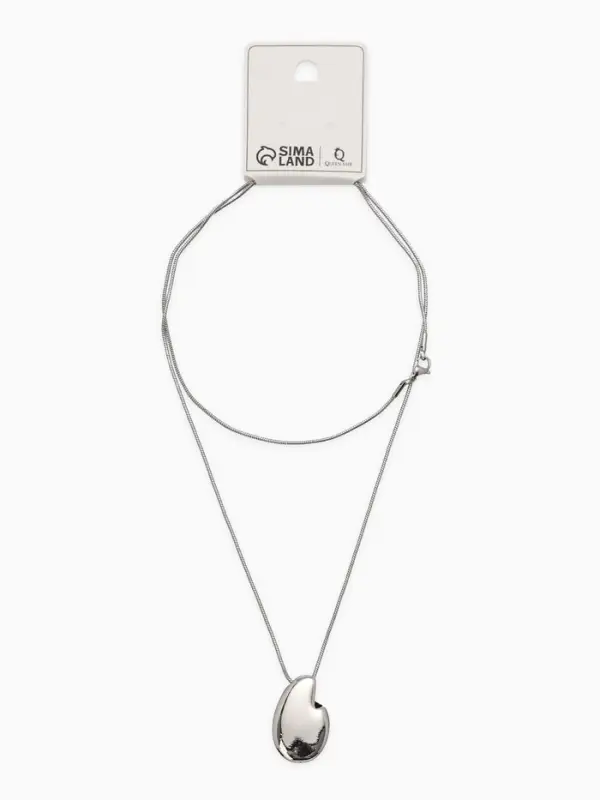 Кулон на цепочке &laquo;Ракушка&raquo;, 75 см, цвет серебро