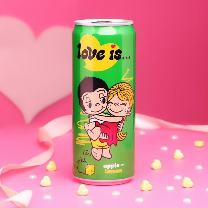 Вода газированная Love is, с яблоком и лимоном, 330 мл Вода газированная Love is, с яблоком и лимоном, 330 мл