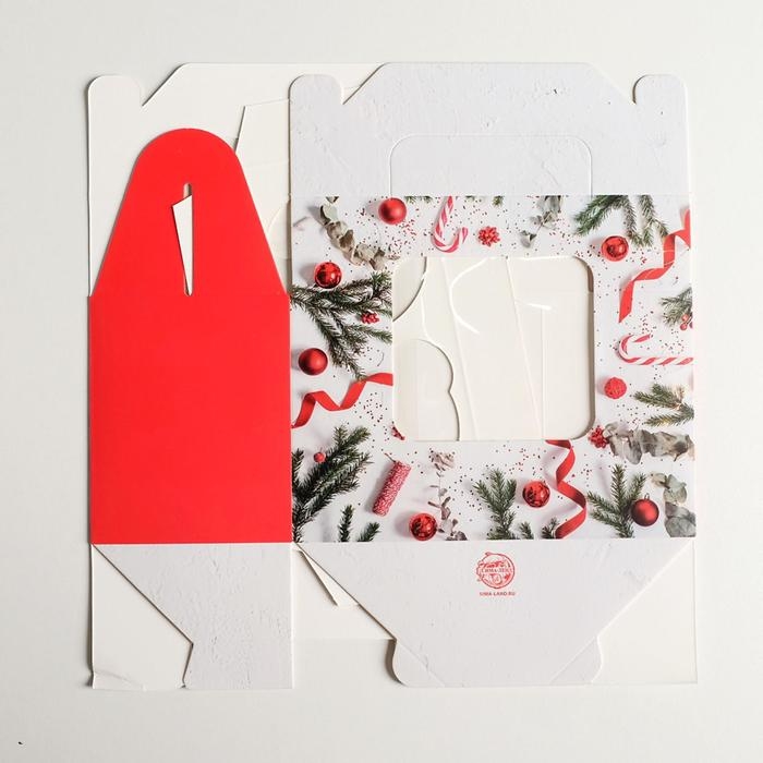 Коробочка для кексов «Happy», 16 х 10 х 8 см, Новый год Коробочка для кексов «Happy», 16 х 10 х 8 см, Новый год