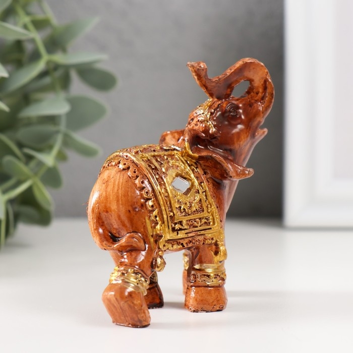 Сувенир полистоун Сувенир полистоун "Слон под дерево в серебристой попоне" МИКС 7,5х6х3,2 см