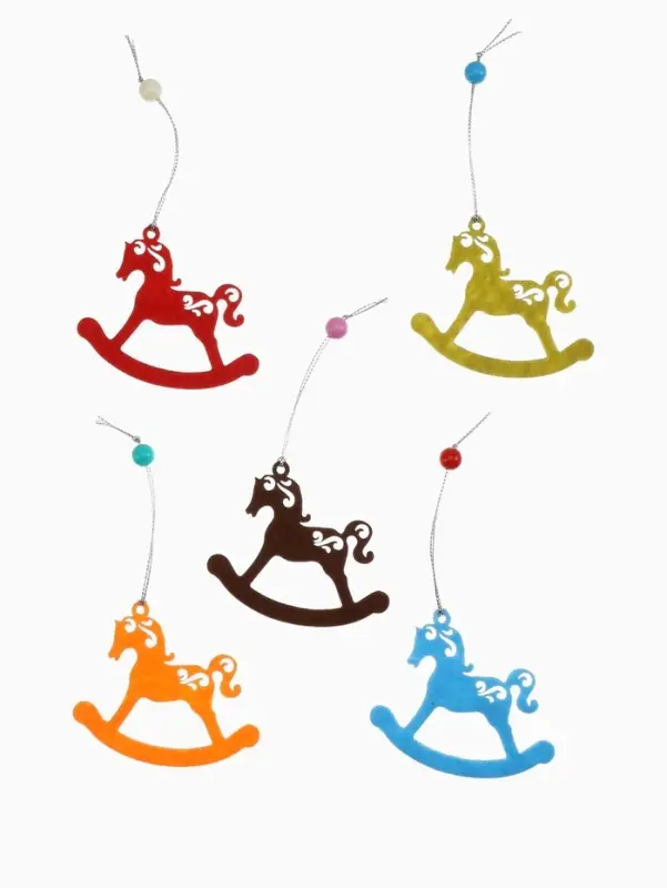 Набор ёлочных украшений Набор ёлочных украшений "Лошадки" 5 шт