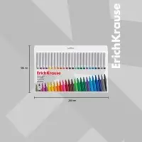 Фломастеры 24 ErichKrause, вентилируемый колпачок, в футляре с европодвесом