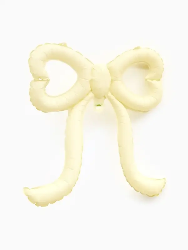 Воздушный шар фольгированный 22" &laquo;Бант&raquo;, кремовый