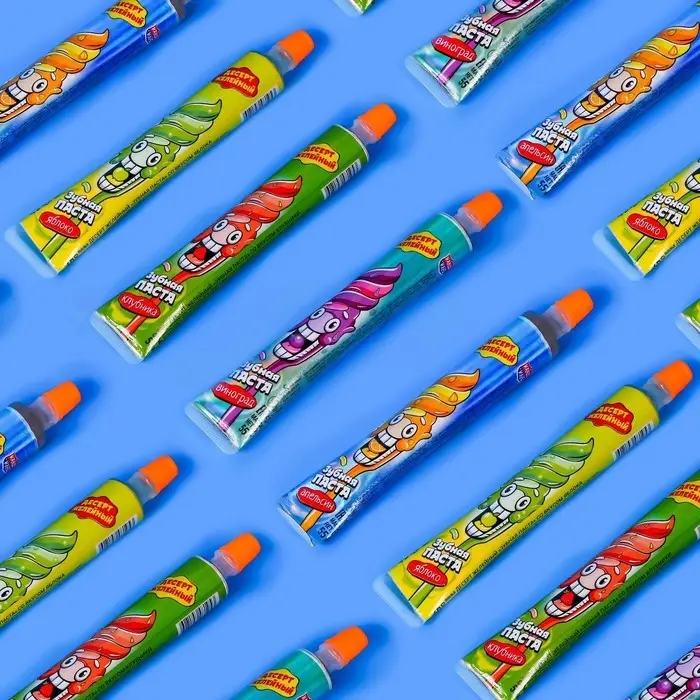 Десерт желейный «Зубная паста» ассорти, 55 мл Десерт желейный «Зубная паста» ассорти, 55 мл