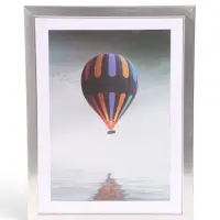 Фоторамка ПВХ на 1 фото Ellis формат А4, с паспарту, серебро