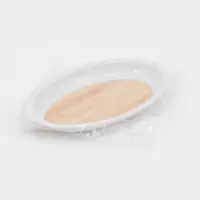 Поднос &laquo;Иллюзия бамбука&raquo;, овальный, пластик, 38.5&times;25.5&times;4 см, белый, бежевый