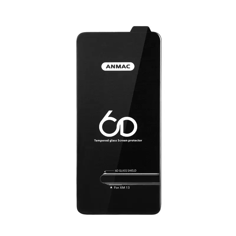 Защитное стекло для Xiaomi 13 Anmac 6D Black без упаковки Арт. 1137448 (10 шт./уп.)