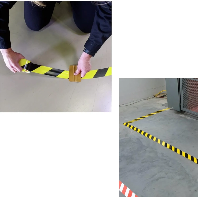 Лента для разметки ПВХ 50мм x 33м (150мкм) желто-черный