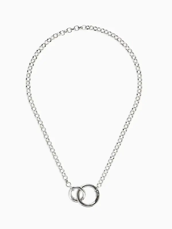 Кулон &laquo;Цепь&raquo;, бесконечное сплетение, цвет серебро, L=45 см