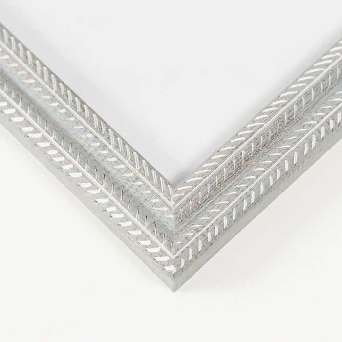 Фоторамка пластик 30х40 см Фоторамка пластик 30х40 см "Двойная коса" серая 32,4х42,4х1,1 см