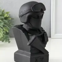 Фигура гипс &laquo;Бюст: Воин СВО&raquo;, 9&times;19 см, графит