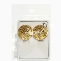 Серьги клипсы для ушей QF &laquo;Сова&raquo;, цвет чернёное золото