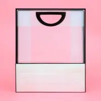 Пакет ПП с вырубной ручкой, прозрачный, 36&times;30&times;13 см, чёрный