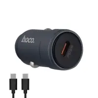 Автомобильное зарядное устройство с кабелем Type-C на Type-C PD30W Z57 Hoco серый