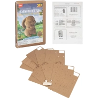 Конструктор из картона. Объёмная игрушка Зайчик, Нг-013