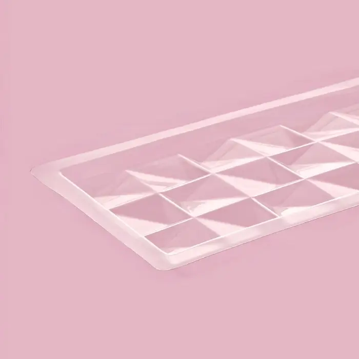 Форма для шоколада «Квадраты», пластик, 20.5×10×1 см, прозрачная