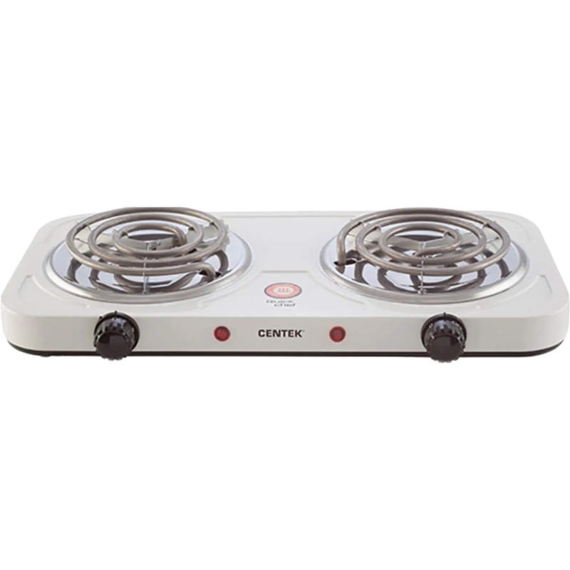 Плита электрическая Centek CT-1509 (белая) 2конфорки ТЭН 140мм, 2000Вт