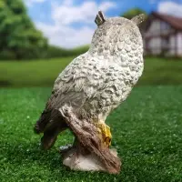 Садовая фигура из гипса &laquo;Сова полярная&raquo;, 17&times;11&times;8 см