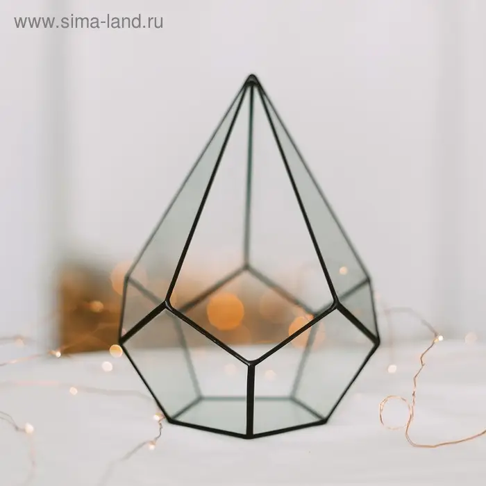 Флорариум "Пирамидка" малая (швы черные)