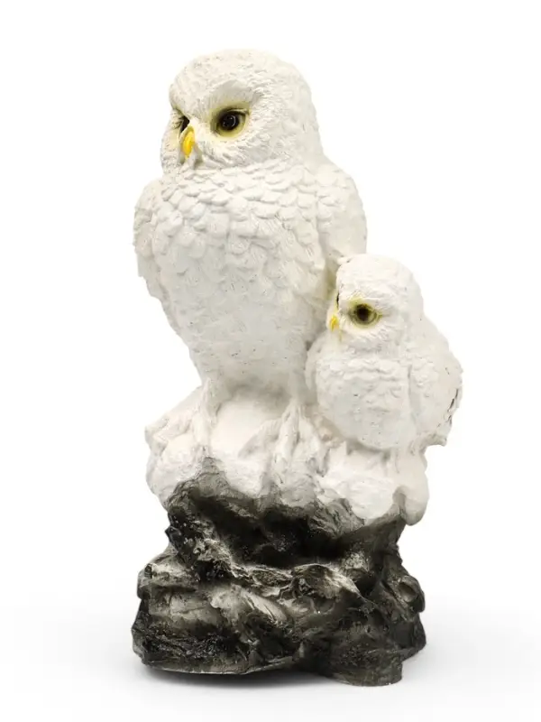 Садовая фигура из гипса &laquo;Совы полярные&raquo;, 36&times;18&times;19 см