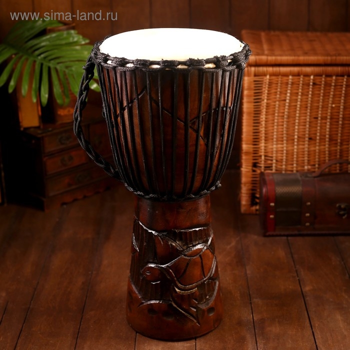 Сувенирный музыкальный инструмент Сувенирный музыкальный инструмент "Барабан Джембе" 50х26х26 см