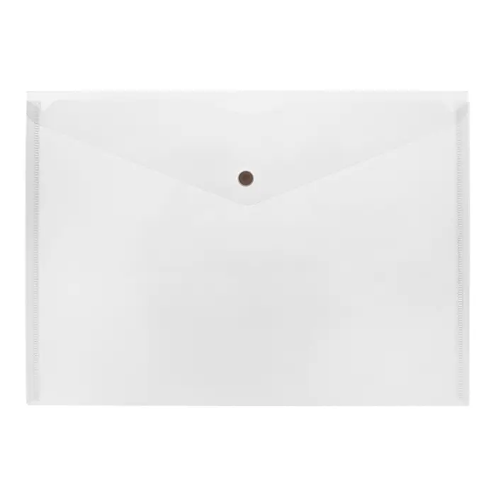 Набор папок-конвертов на кнопке 10 штук, А4, 180 мкм, Calligrata Office, полупрозрачные, микс