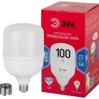 Лампа светодиодная LED 100 Вт 9800Лм 6500К T140 холодный E27/E40 (переходник) 150-275В LED POWER T140-100W-6500-E27/E40 Red Line