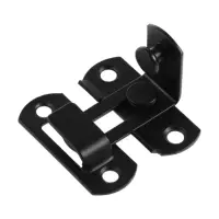 Шпингалет накладной ТУНДРА, угловой, 41&times;32 мм, черный