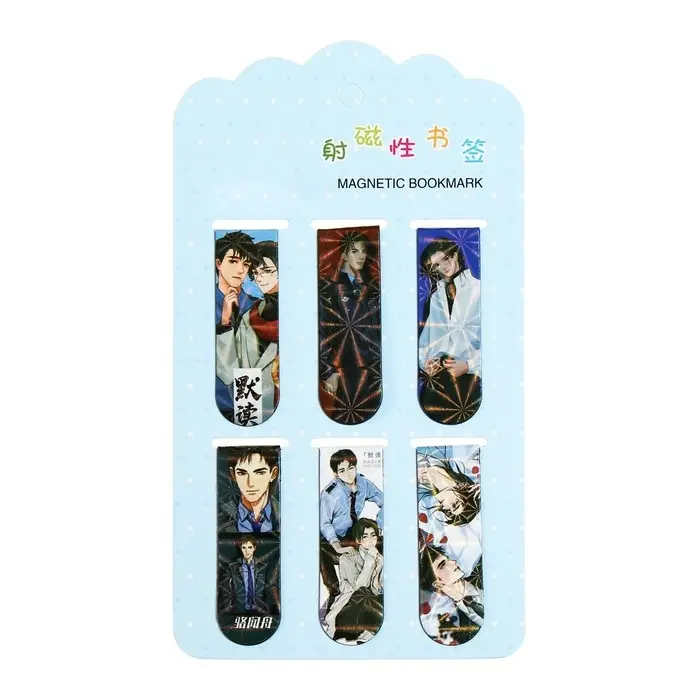 Набор магнитных закладок для книг Calligrata 6 штук, Набор магнитных закладок для книг Calligrata 6 штук, "Аниме", МИКС