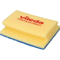 Губка Vileda Professional для ванной (синий абразив)13х16,5 см 535895